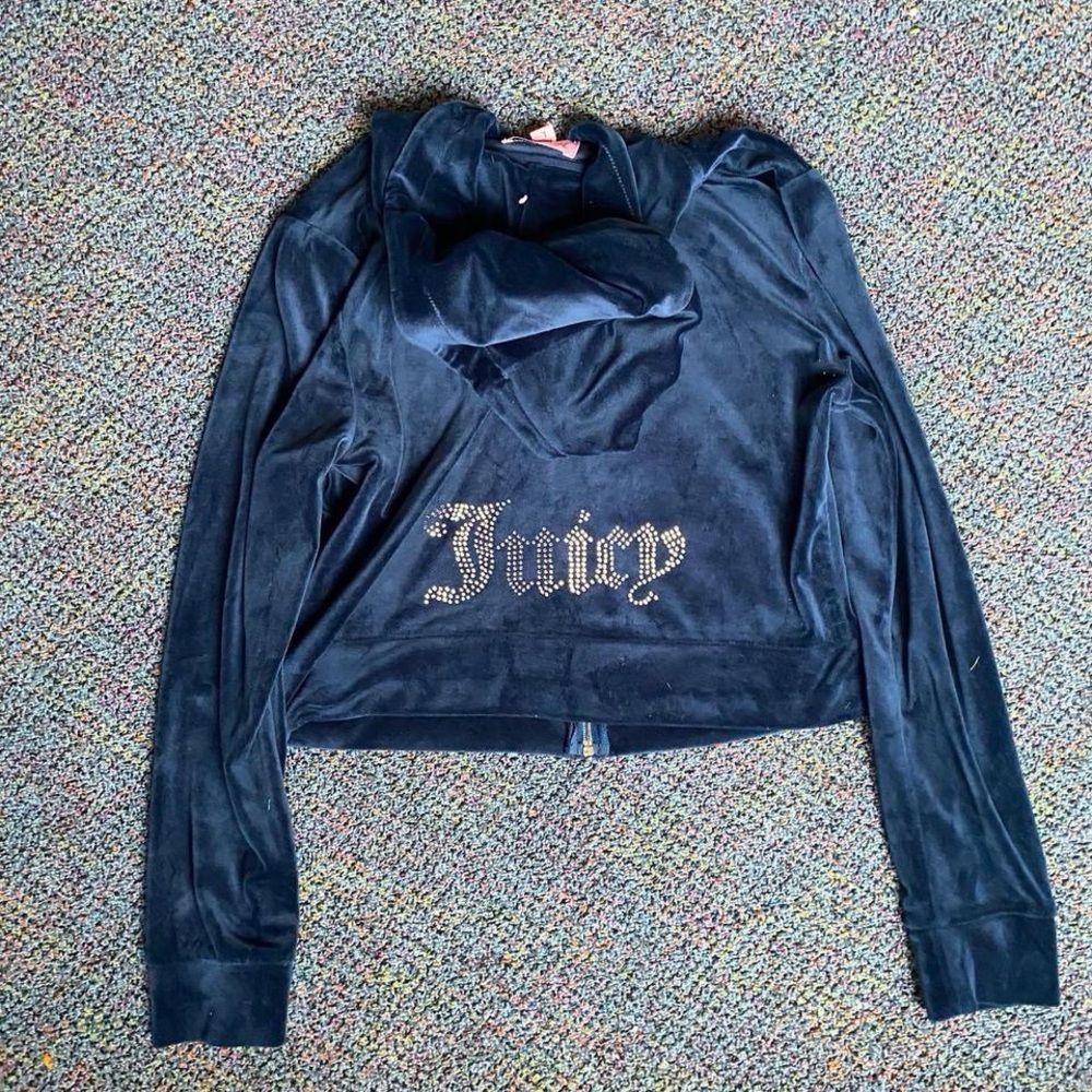 Juicy Couture Navy Velour Jacket